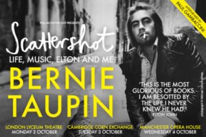 Bernie Taupin to Appear in London, Cambridge, And Manchester