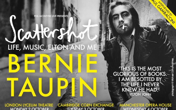 Bernie Taupin to Appear in London, Cambridge, And Manchester