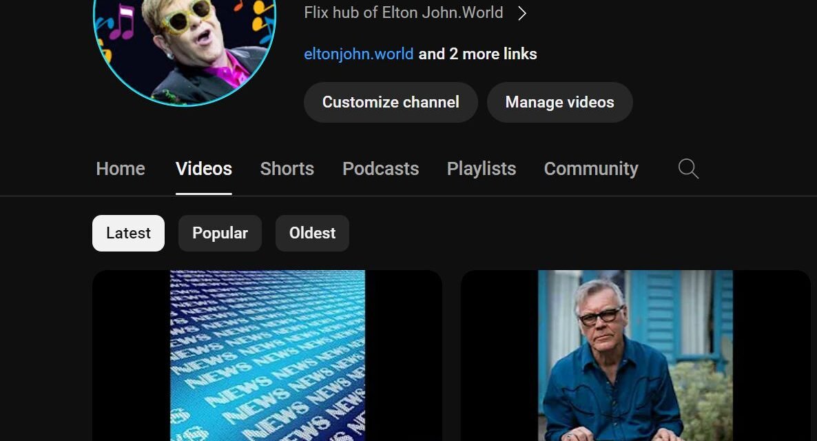 Radio Elton John – now on YouTube!