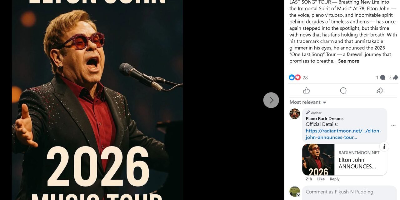 Elton Comeback Tour in 2026?