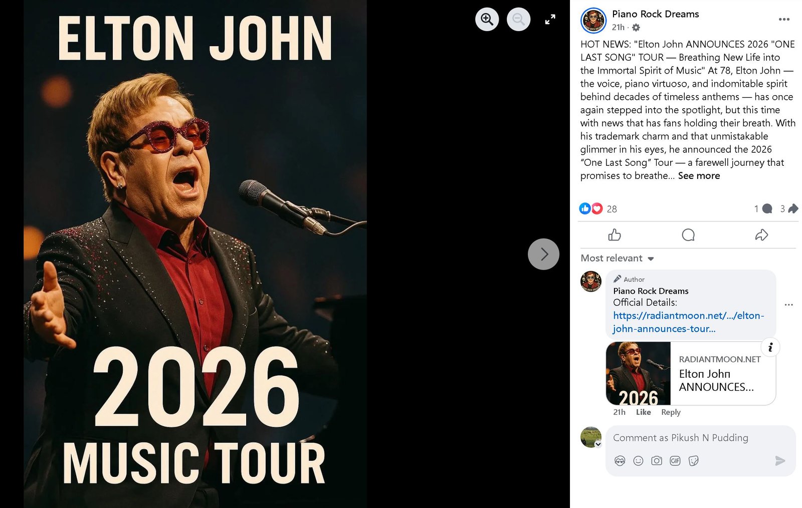Elton Comeback Tour in 2026? - Elton John World